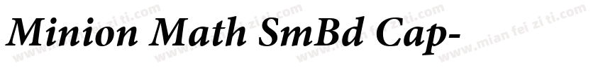 Minion Math SmBd Cap字体转换